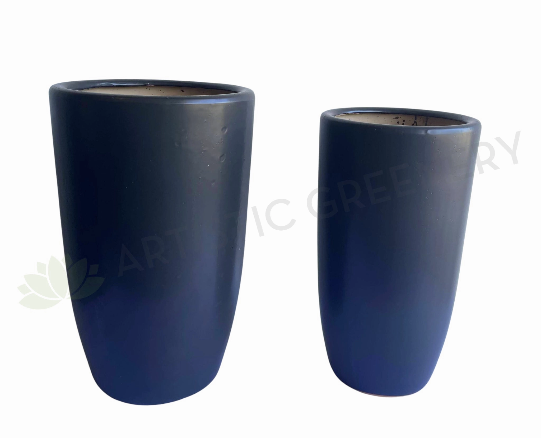 Ceramic Bullet Planter - Matte Black (Code: CER0018) outdoor greenery  