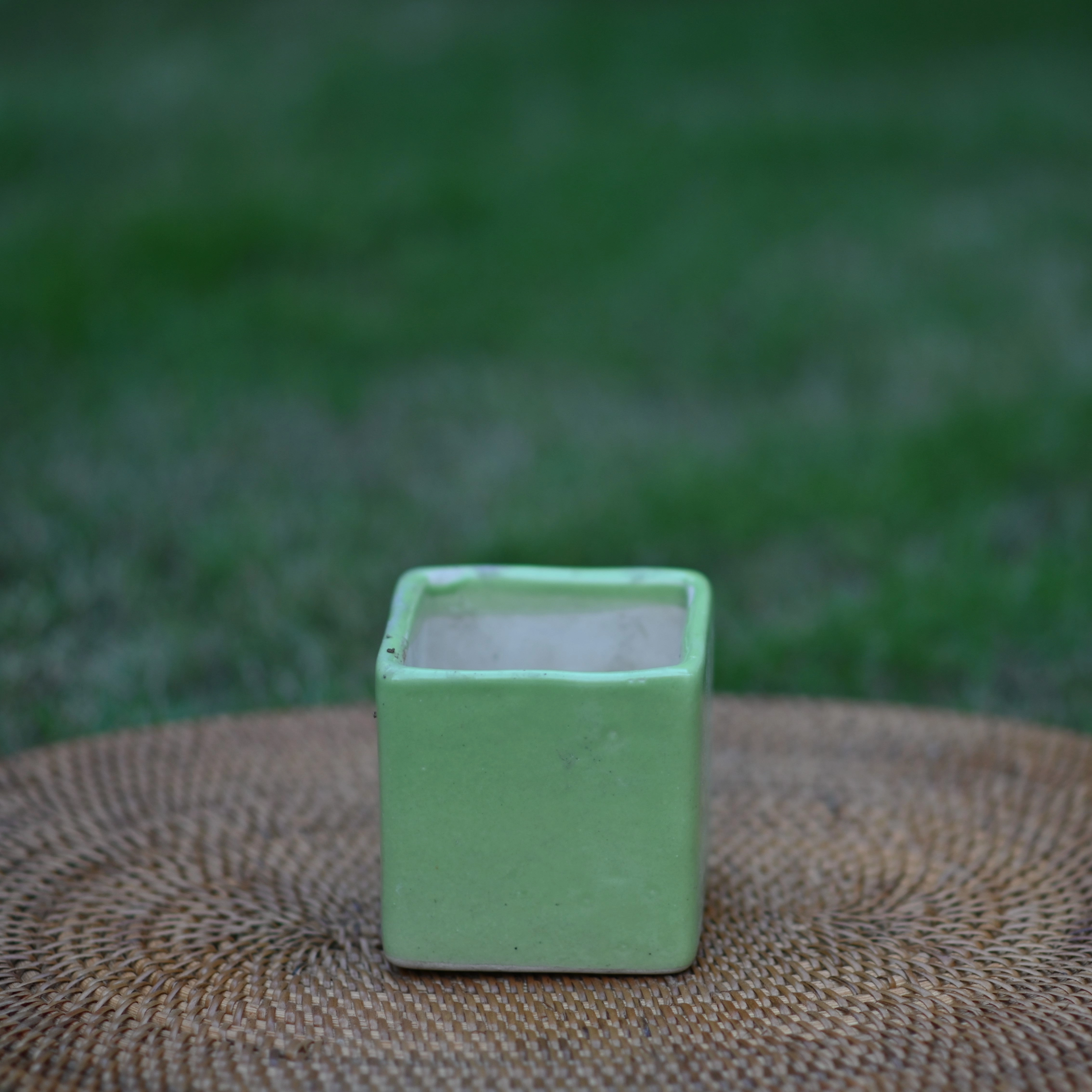 Ceramic Cube Pot 3" For Plants