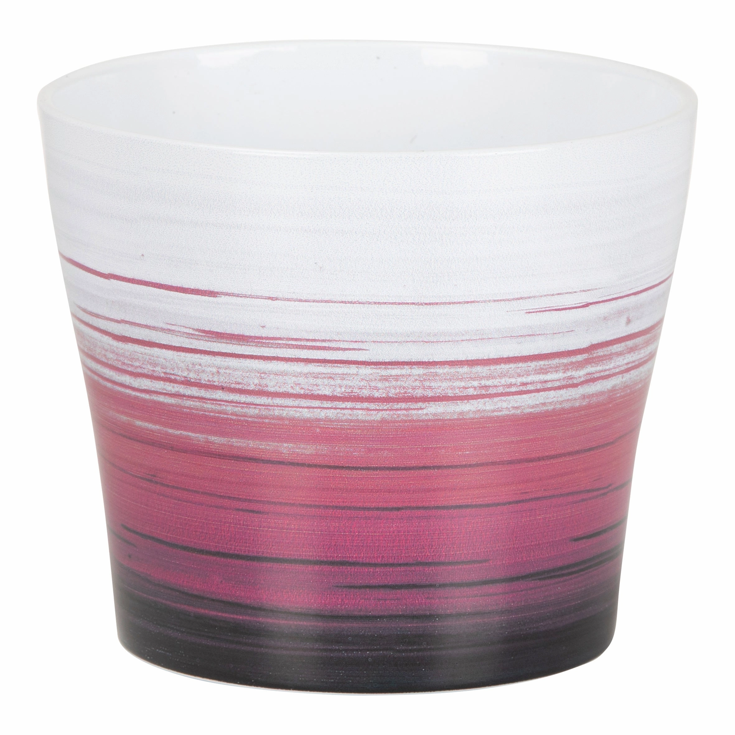 Ceramic Pot Brushed Pink (808) tall green plant  