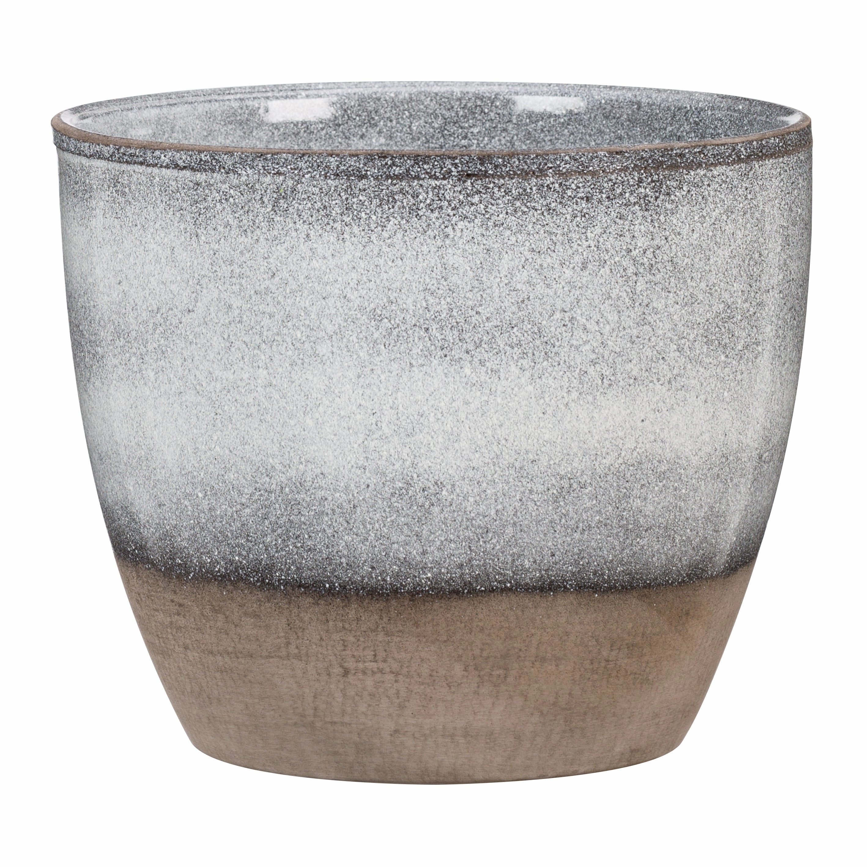 Ceramic Pot Moon (920) tall green plant  