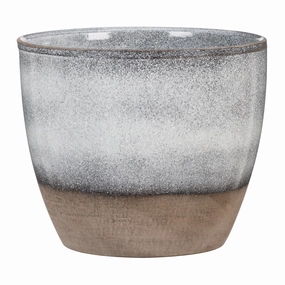 Ceramic Pot Moon (920) tall green plant  