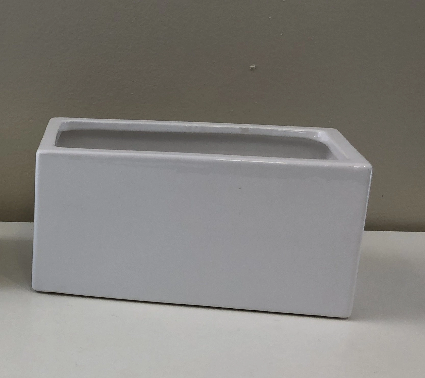 Ceramic Rectangle Planter / Pot (code: RECTCERWHI-9209) 2 Sizes  - White