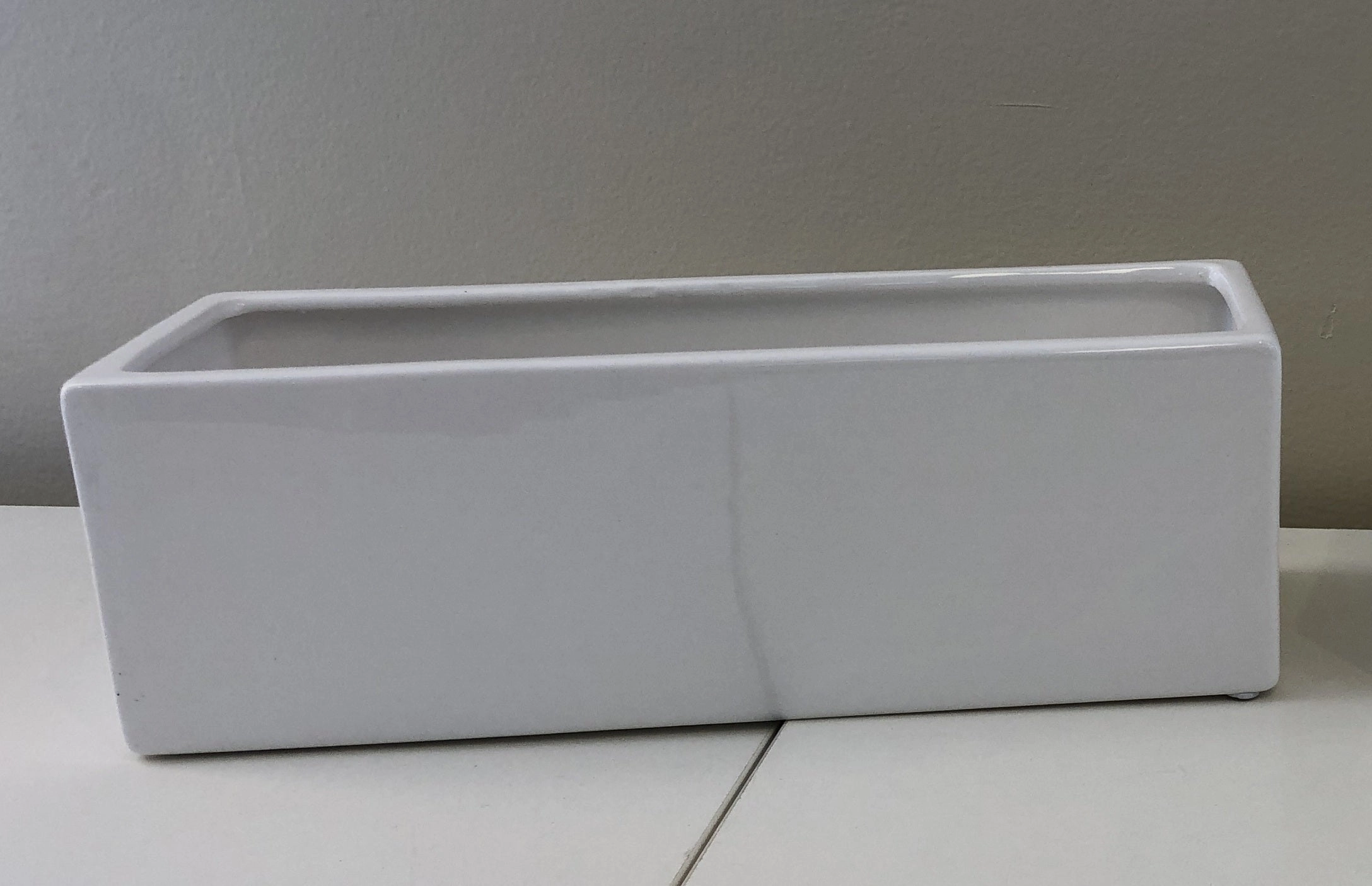 Ceramic Rectangle Planter / Pot (code: RECTCERWHI-9209) 2 Sizes  - White