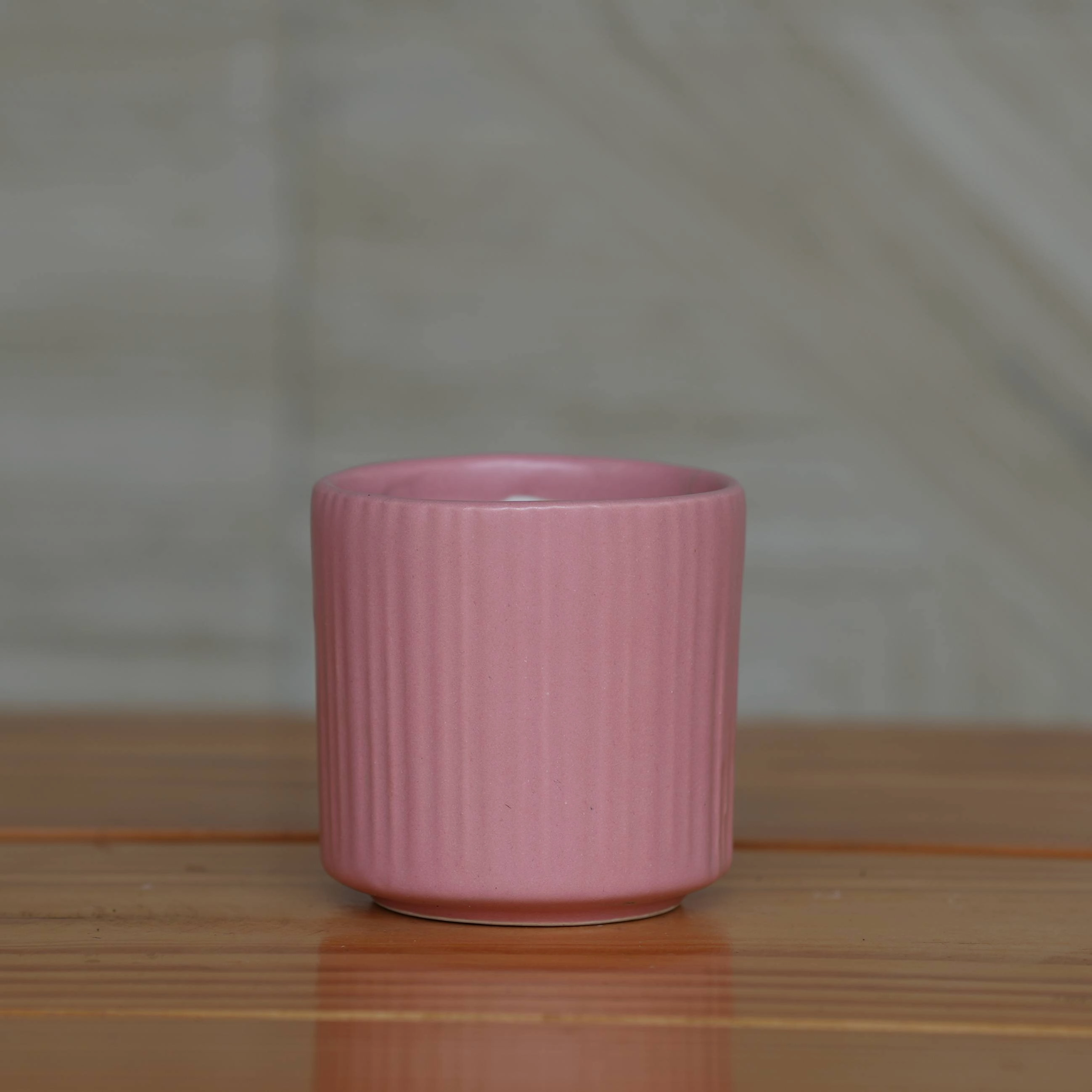 Ceramic Round Vertical Stripes Planter/Pot For Plants