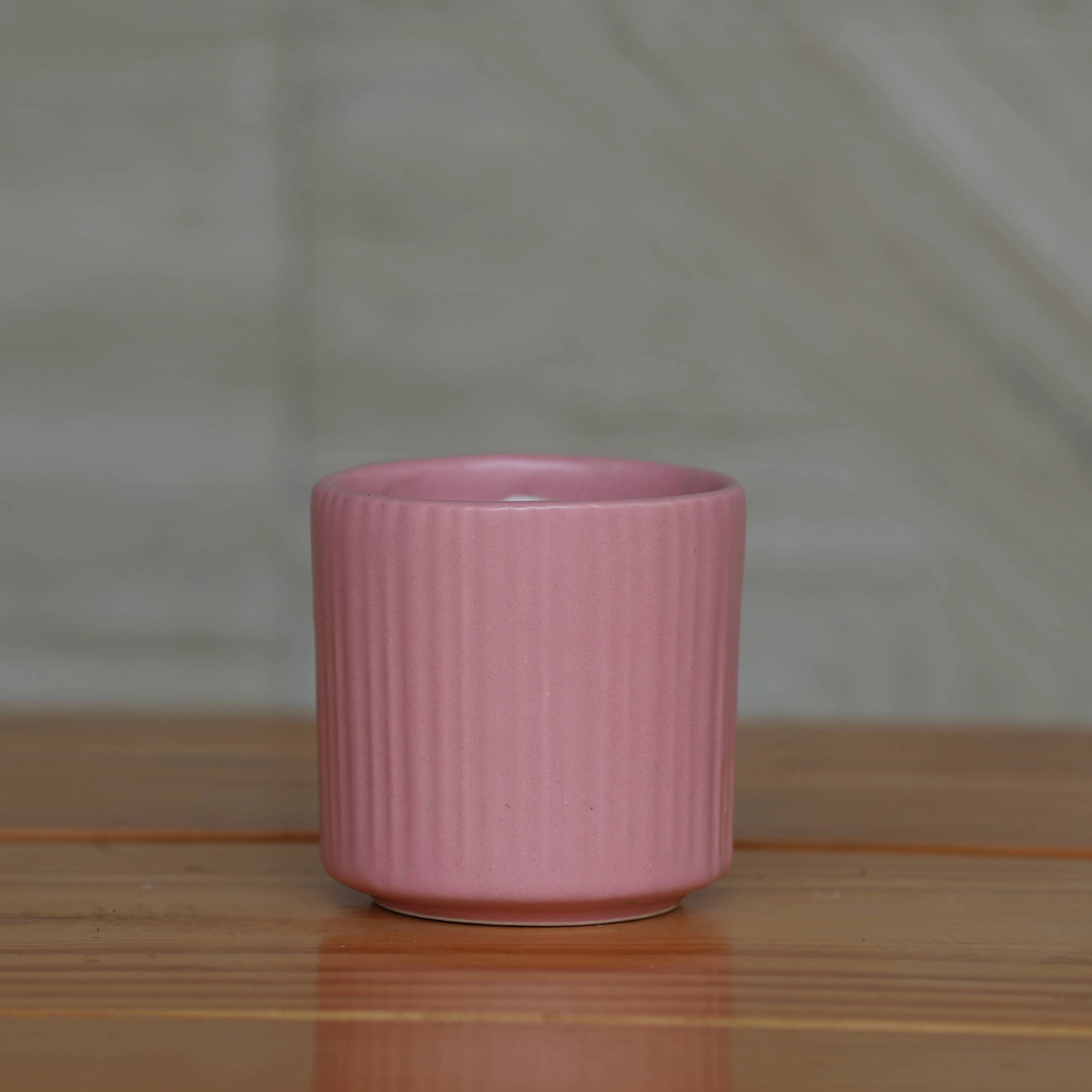 Ceramic Round Vertical Stripes Planter/Pot For Plants