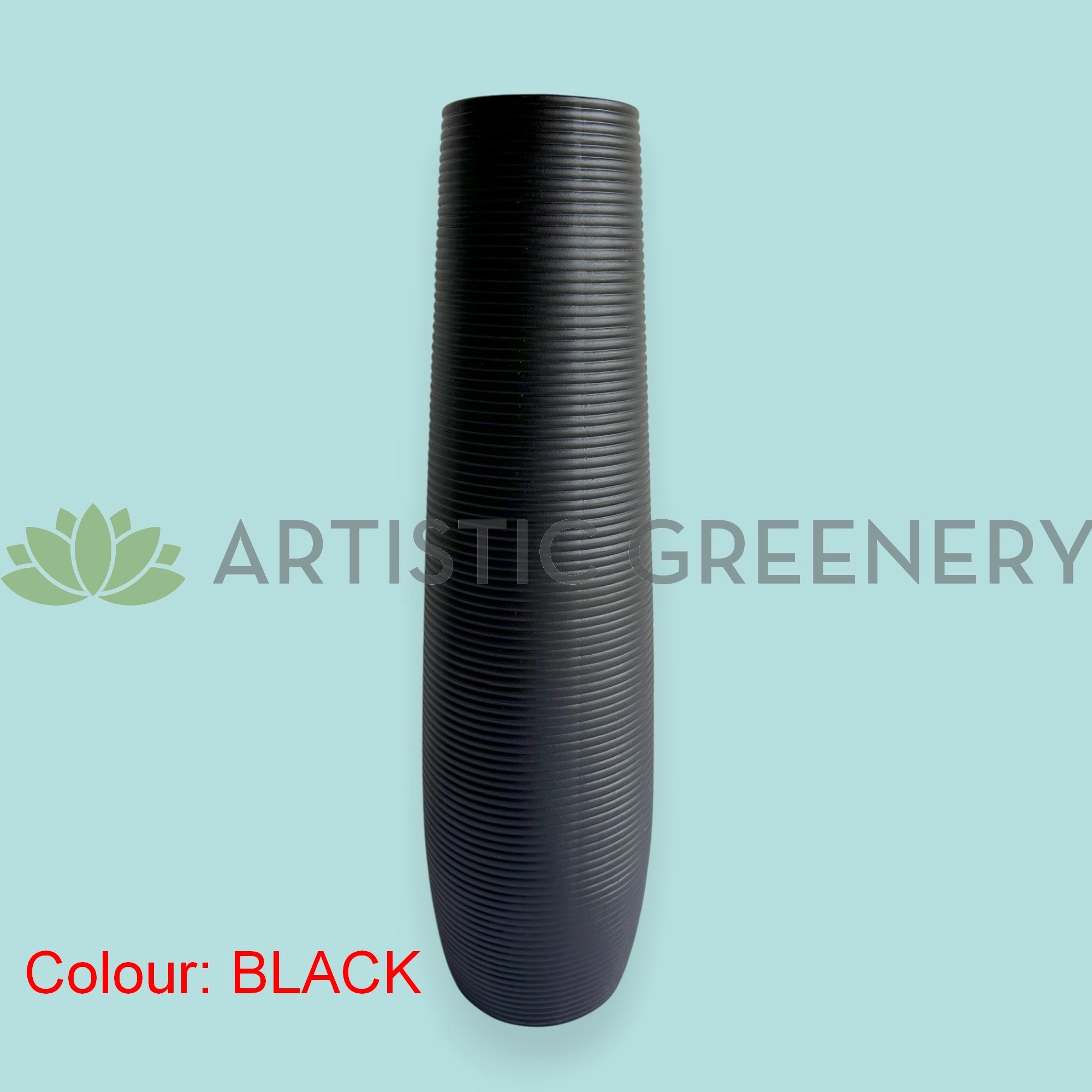 Ceramic Tall Vase - Black / White - Product code: CERVAS6112