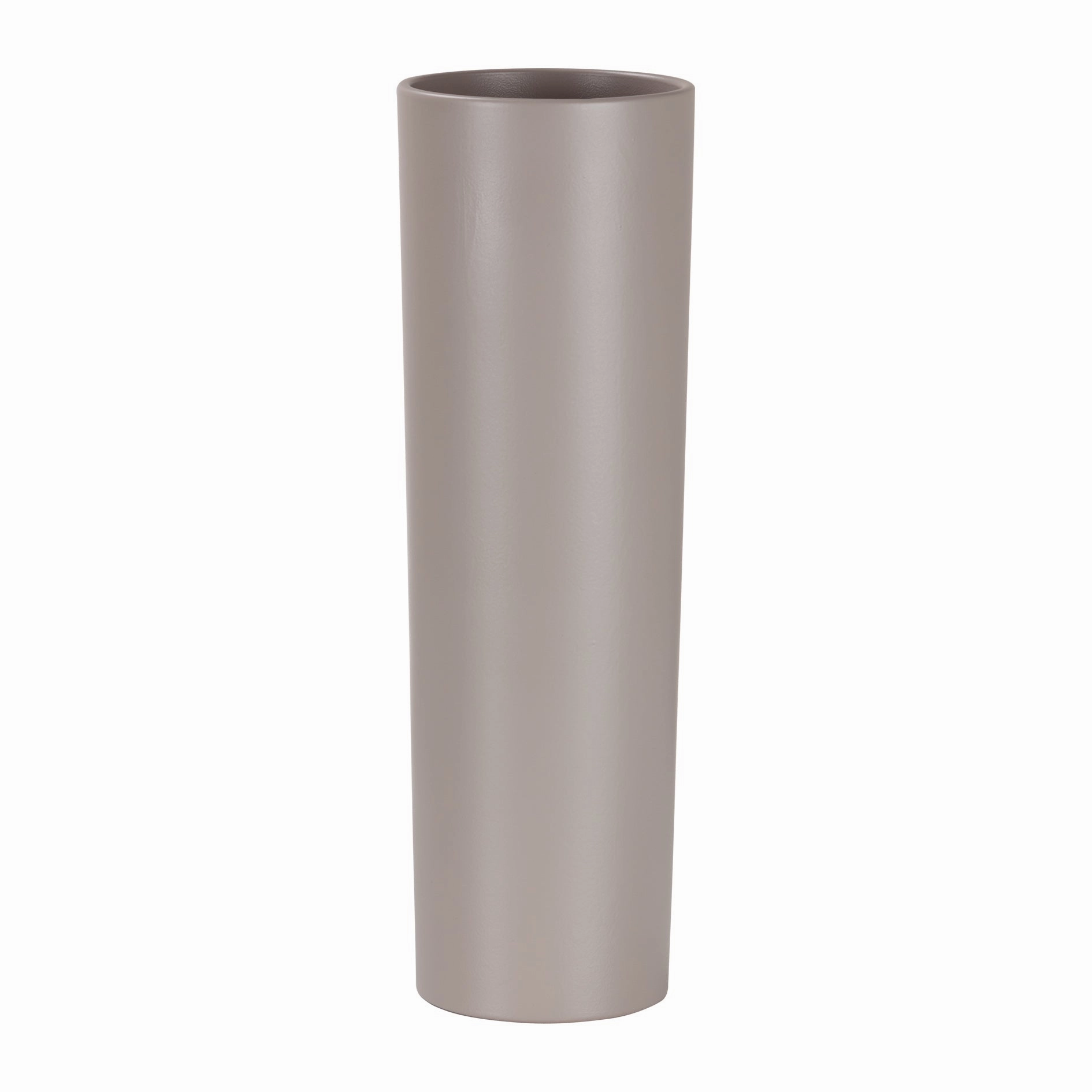 Ceramic Vase - Taupe 501 tall green plant  