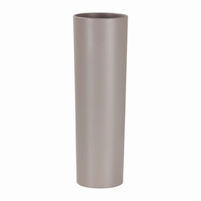 Ceramic Vase - Taupe 501 tall green plant  