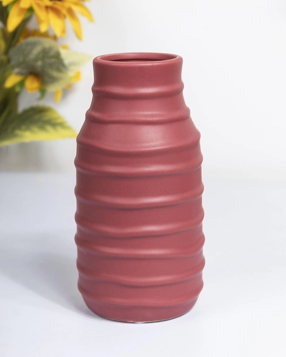Ceramic, Vase, Engraved, Glossy : Finish, Multicolor