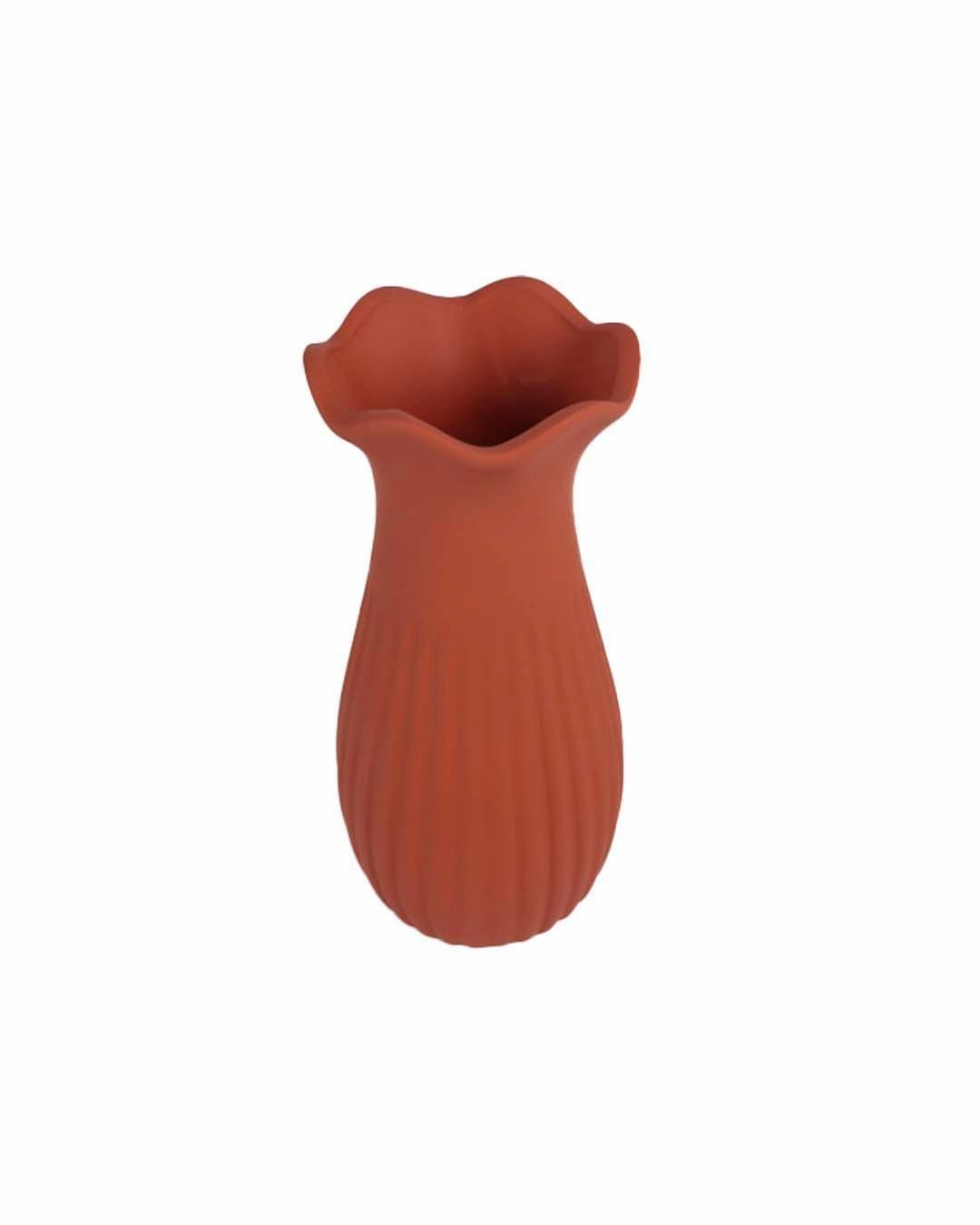 Ceramic, Vase, Floral Mouth, Matt : Finish, Multicolor