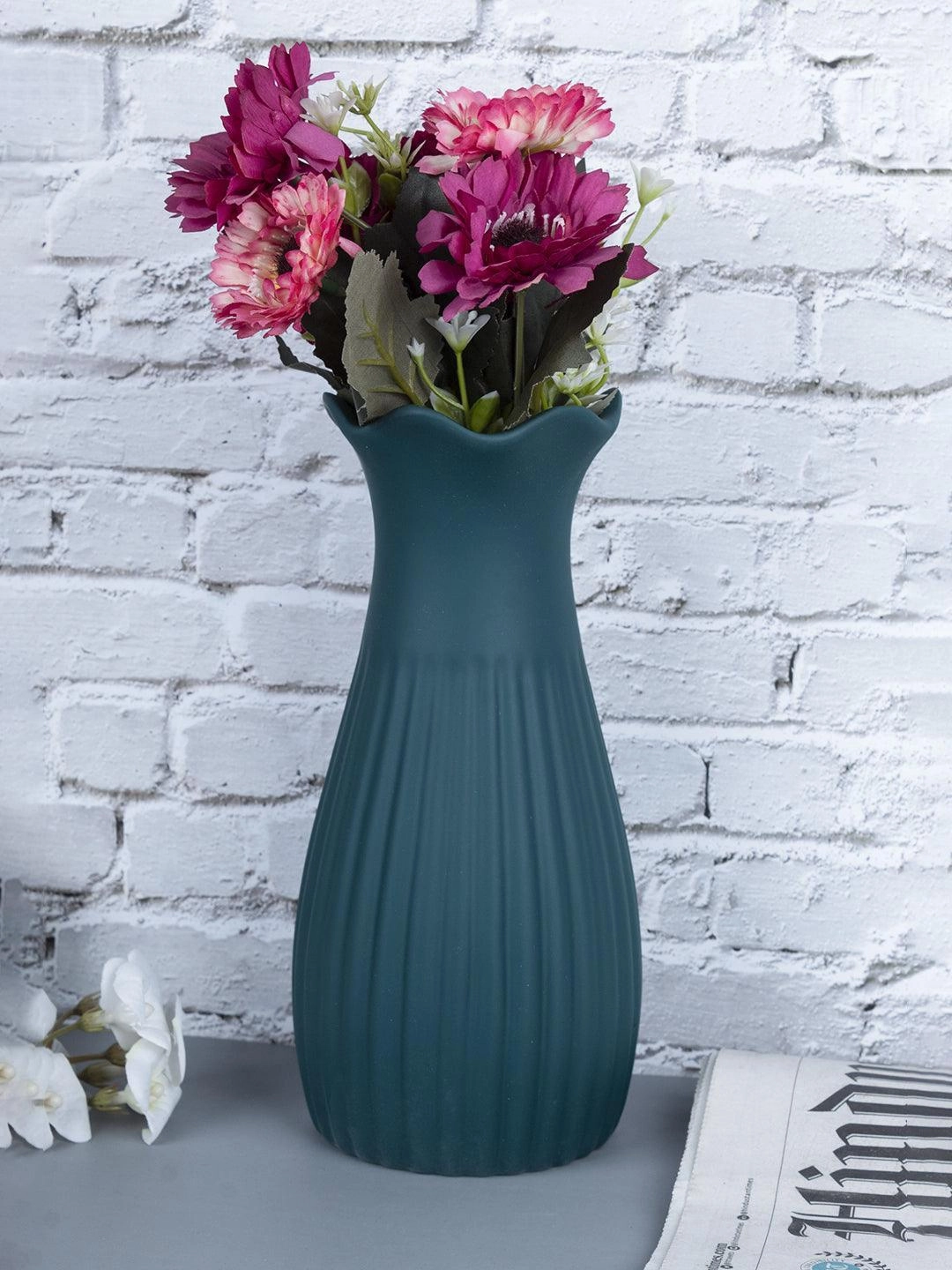 Ceramic, Vase, Floral Mouth, Matt : Finish, Multicolor