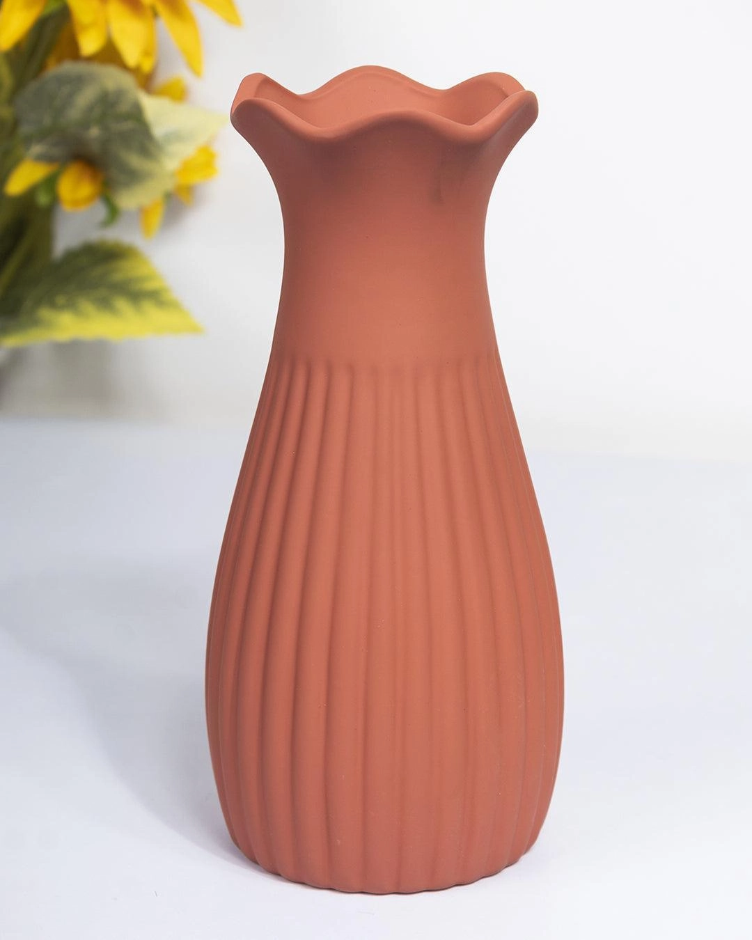 Ceramic, Vase, Floral Mouth, Matt : Finish, Multicolor