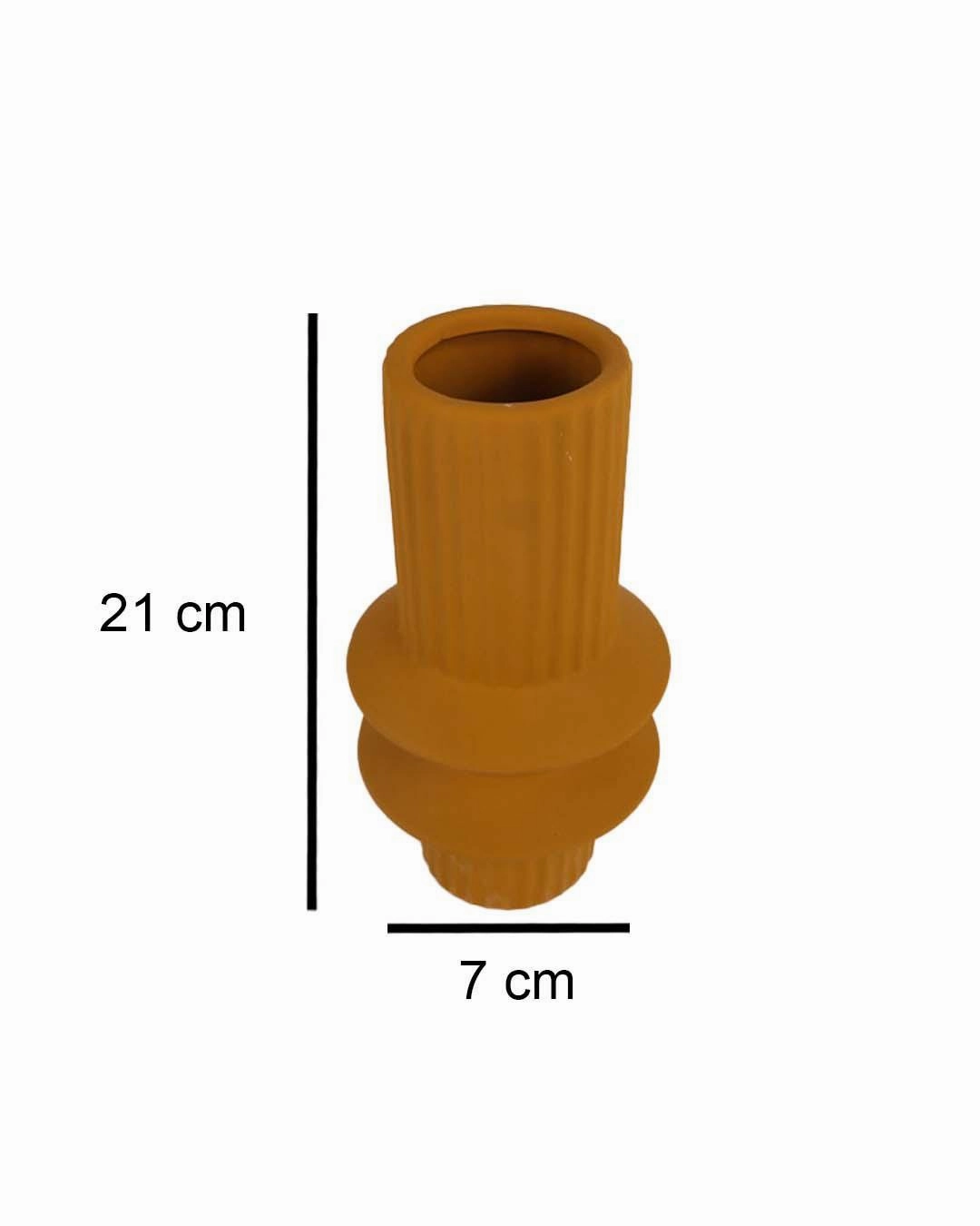 Ceramic, Vase, Round Body, Matt : Finish, Multicolor