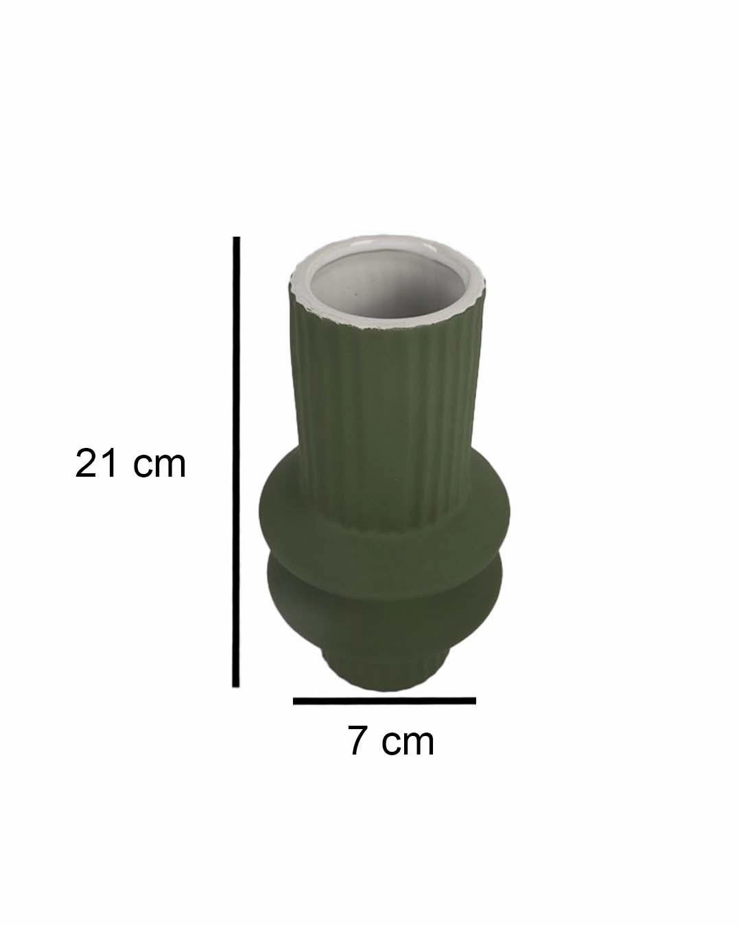 Ceramic, Vase, Round Body, Matt : Finish, Multicolor