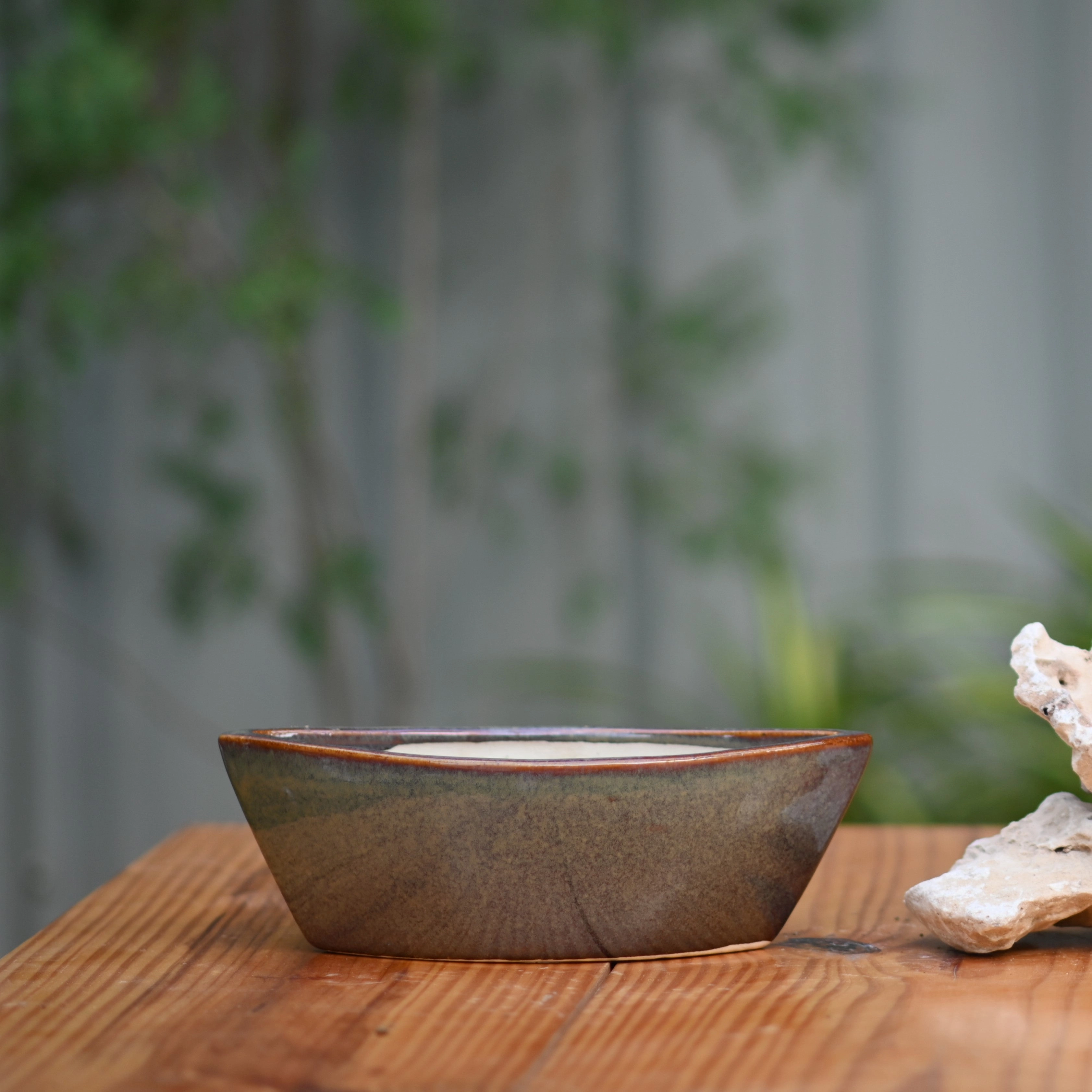 Ceramic Yatch Bonsai Pot For Plants