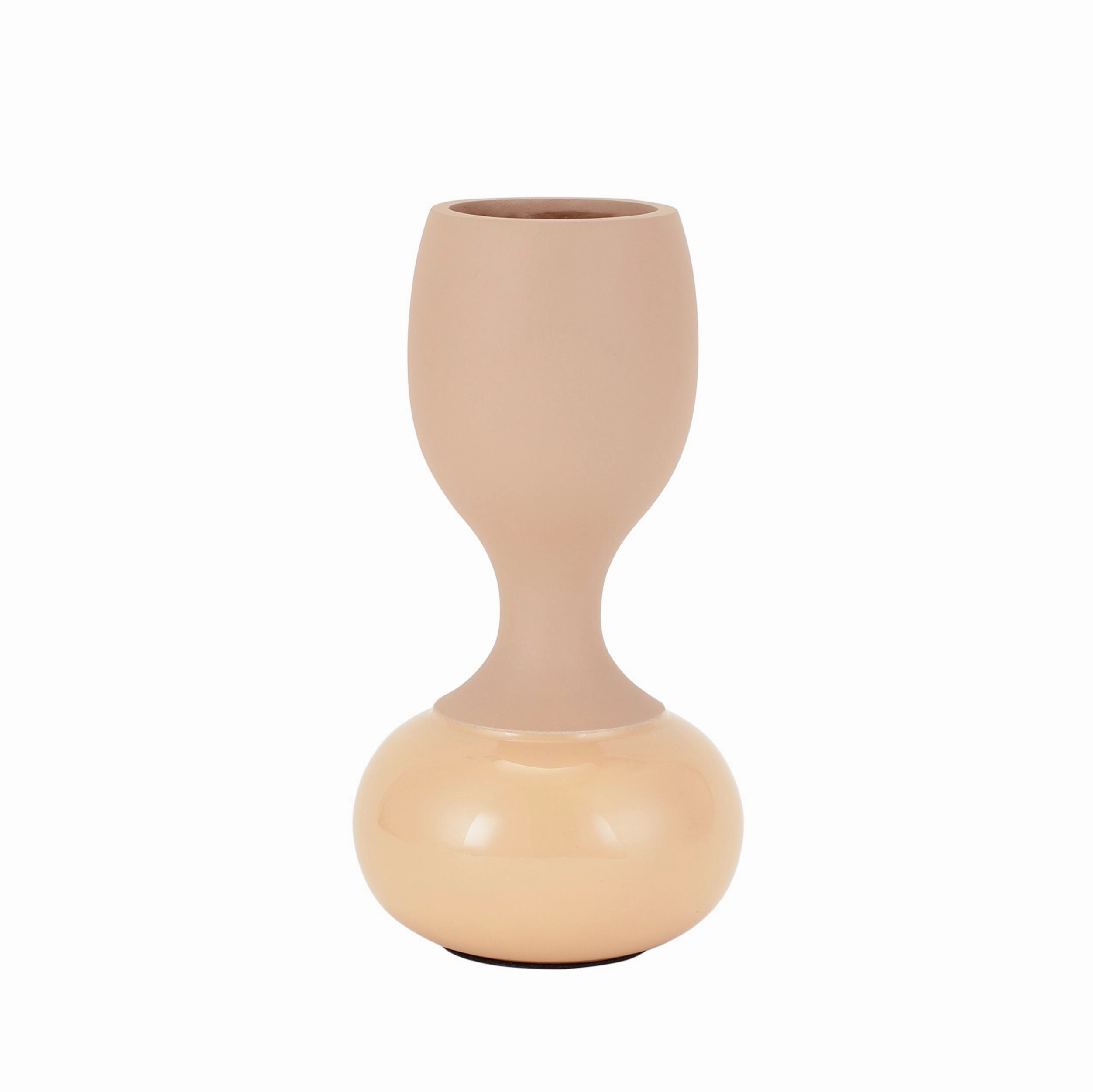 Chalice Peach Enamel Vase outdoor greenery  