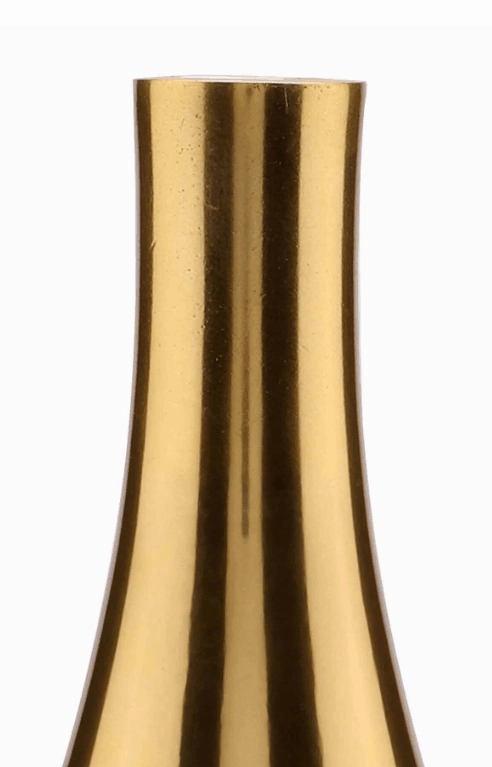 Champagne Bottle Scarlet Red & Gold (Small) Aluminium Table Vase,