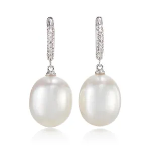 Chelsea Earrings in South Sea Pearls & Diamonds