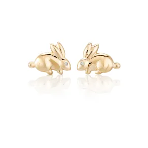Child's Rabbit Stud Earrings