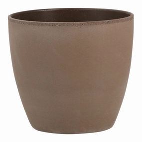 Chocolate Indoor Ceramic Cover Pot Earth (920) tall green plant  