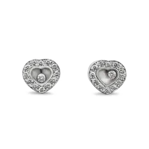 Chopard Happy Diamond Heart Earrings - 18ct White Gold