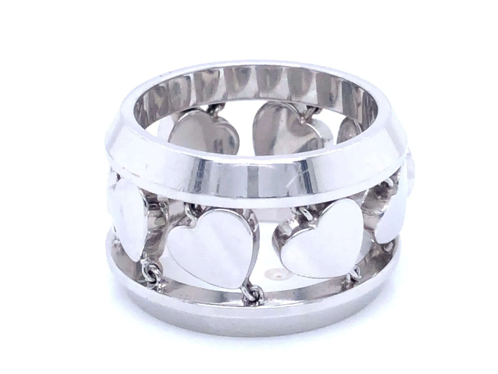 Chopard Happy Diamond Heart Ring in 18k White Gold