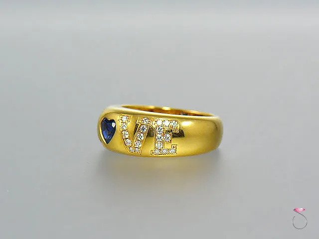 Chopard Love Diamond Sapphire Ring in 18K