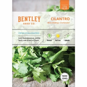 Cilantro, Coriander Seed Packet floating plant shelf  