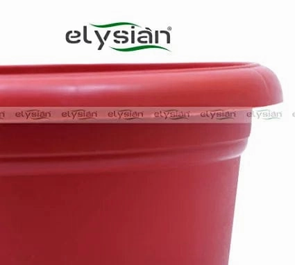 Circular Shape Plastic Pot (13 cms), Brown
