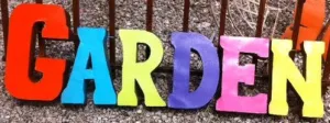 Colorful Giant Garden Sign decorative plants  
