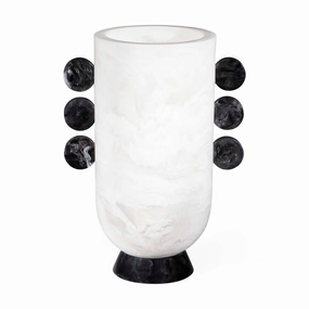 Como Disc Urn - Black & White Vase mini ornamental plant  