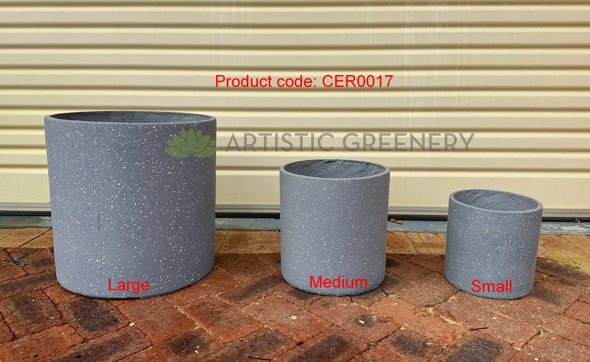 Concrete x Fiberglass Planter - Round (Available in 3 sizes) CER0017C