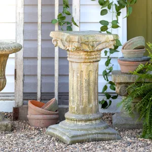 Courtyard Garden Classic Pedestal, 24" dried flowers  