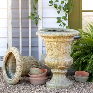 Courtyard Garden Urn dried flowers  