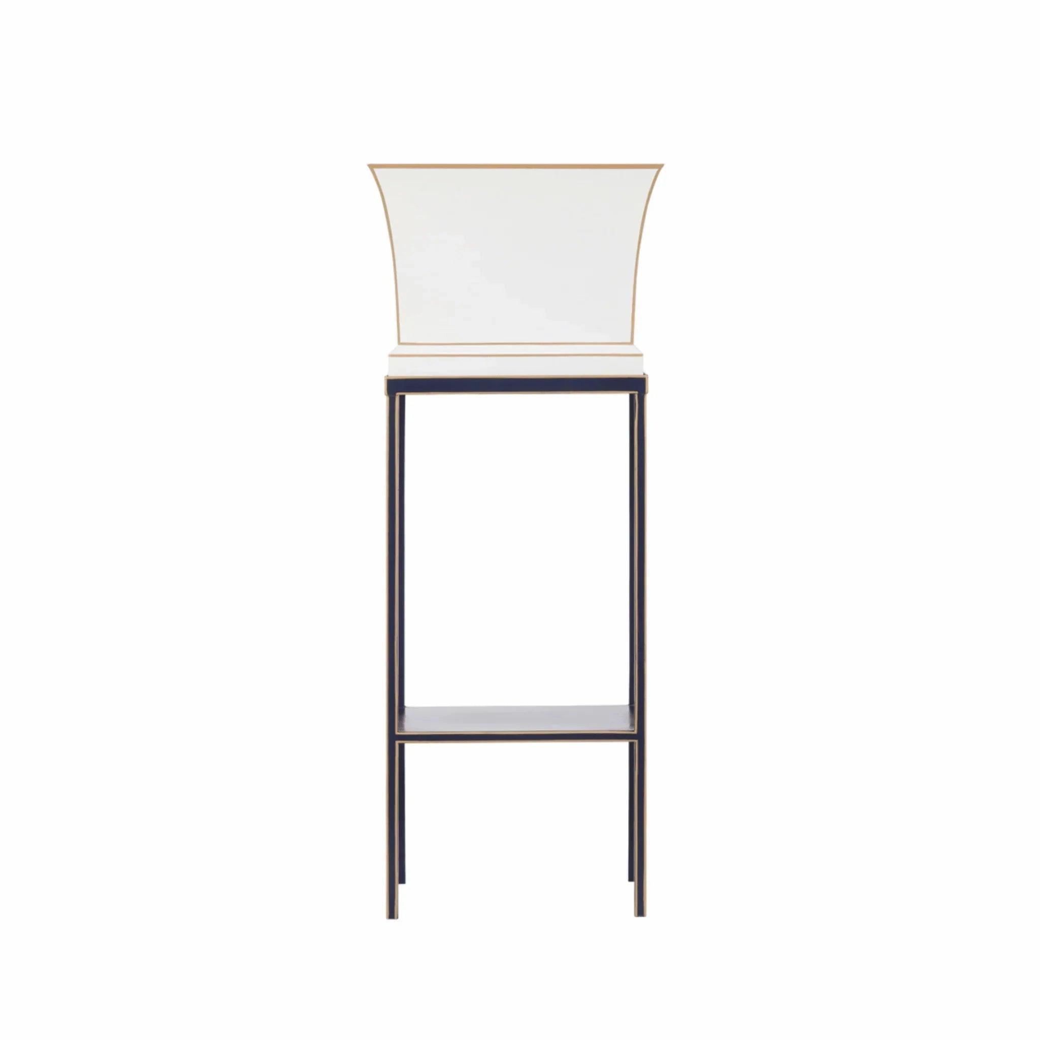 Cream & Navy Morrow Tole Planter