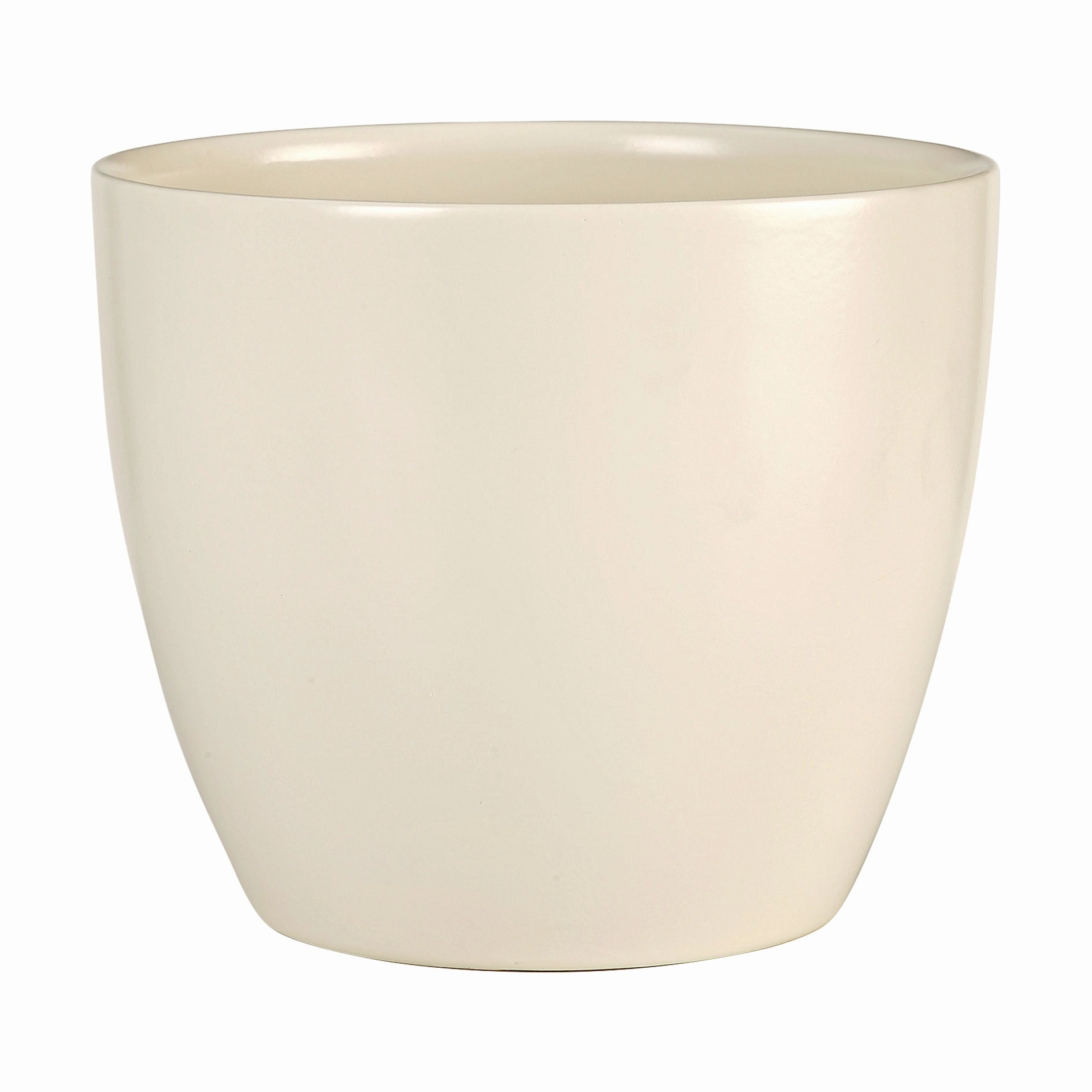 Cream Indoor Ceramic Cover Pot Creme (920) tall green plant  