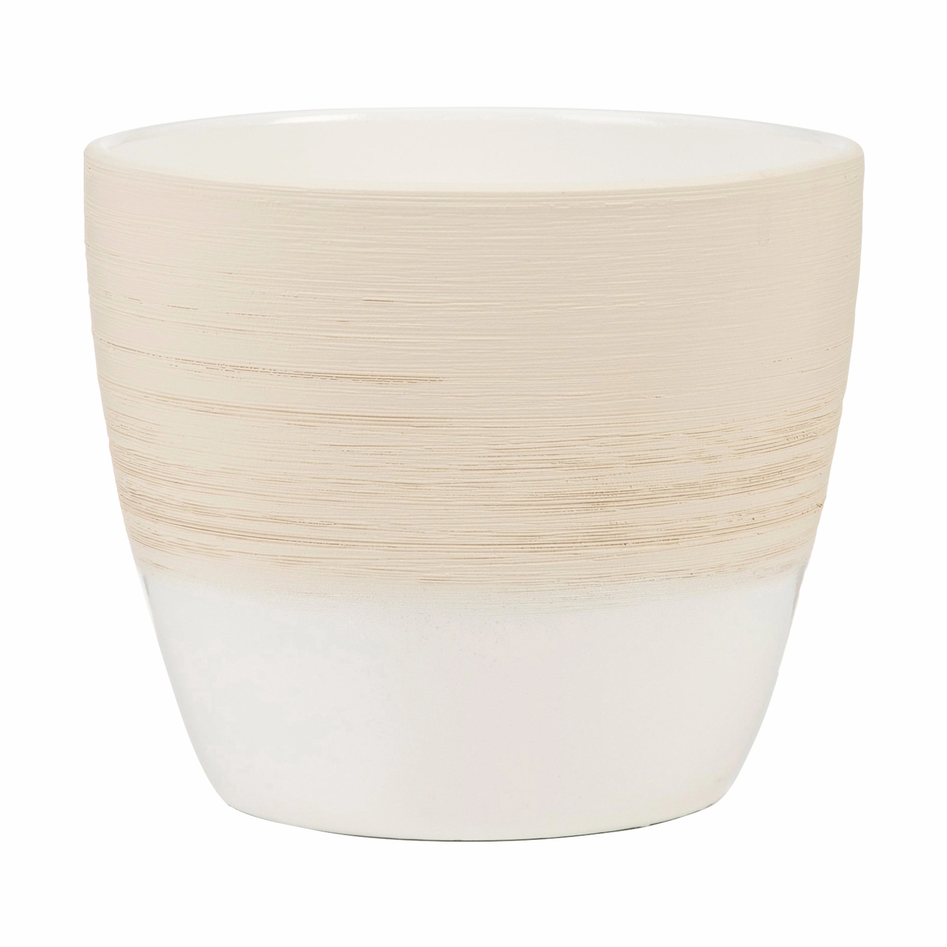 Cream Indoor Ceramic Cover  Pot Vanilla Cream (950) tall green plant  