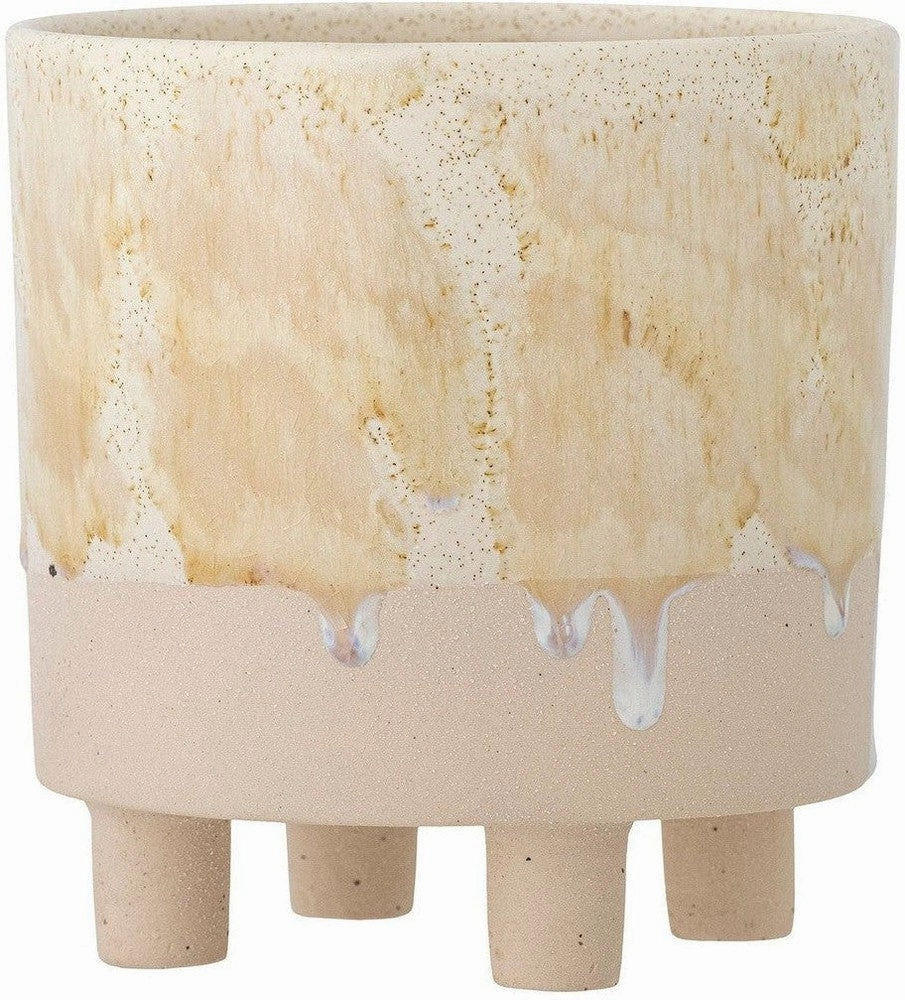 Creative Collection Imoa Flowerpot, Yellow, Stoneware dried green plant  