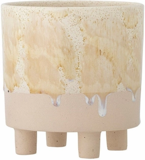 Creative Collection Imoa Flowerpot, Yellow, Stoneware dried green plant  