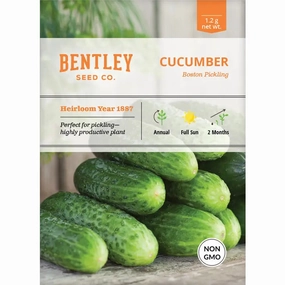 Cucumber, Boston Pickling Seed Packets floating plant shelf  