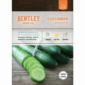 Cucumber, Marketmore 76 Seed Packet floating plant shelf  