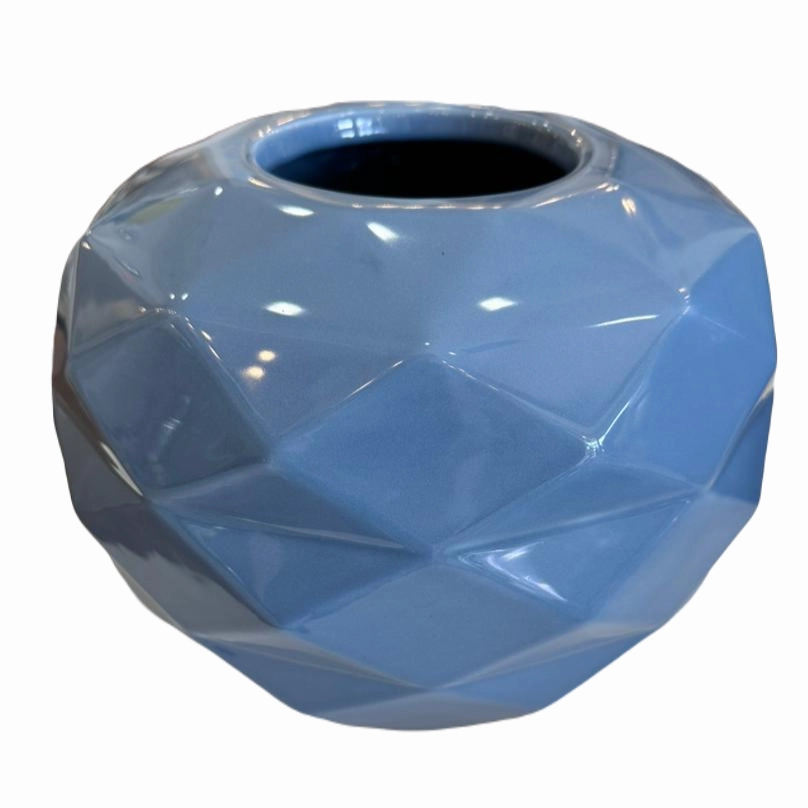 Cut Vase Blue Shadow Paunchy Glossy mini ornamental plant  
