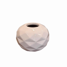 Cut Vase Lilac Grey Paunchy Glossy mini ornamental plant  