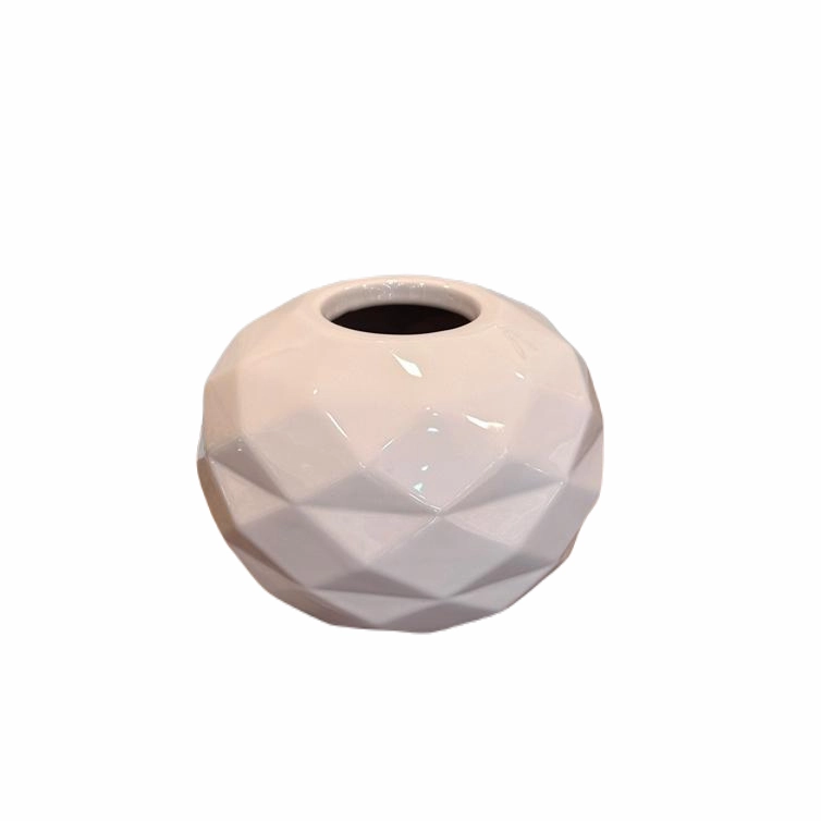 Cut Vase Lilac Grey Paunchy Glossy mini ornamental plant  