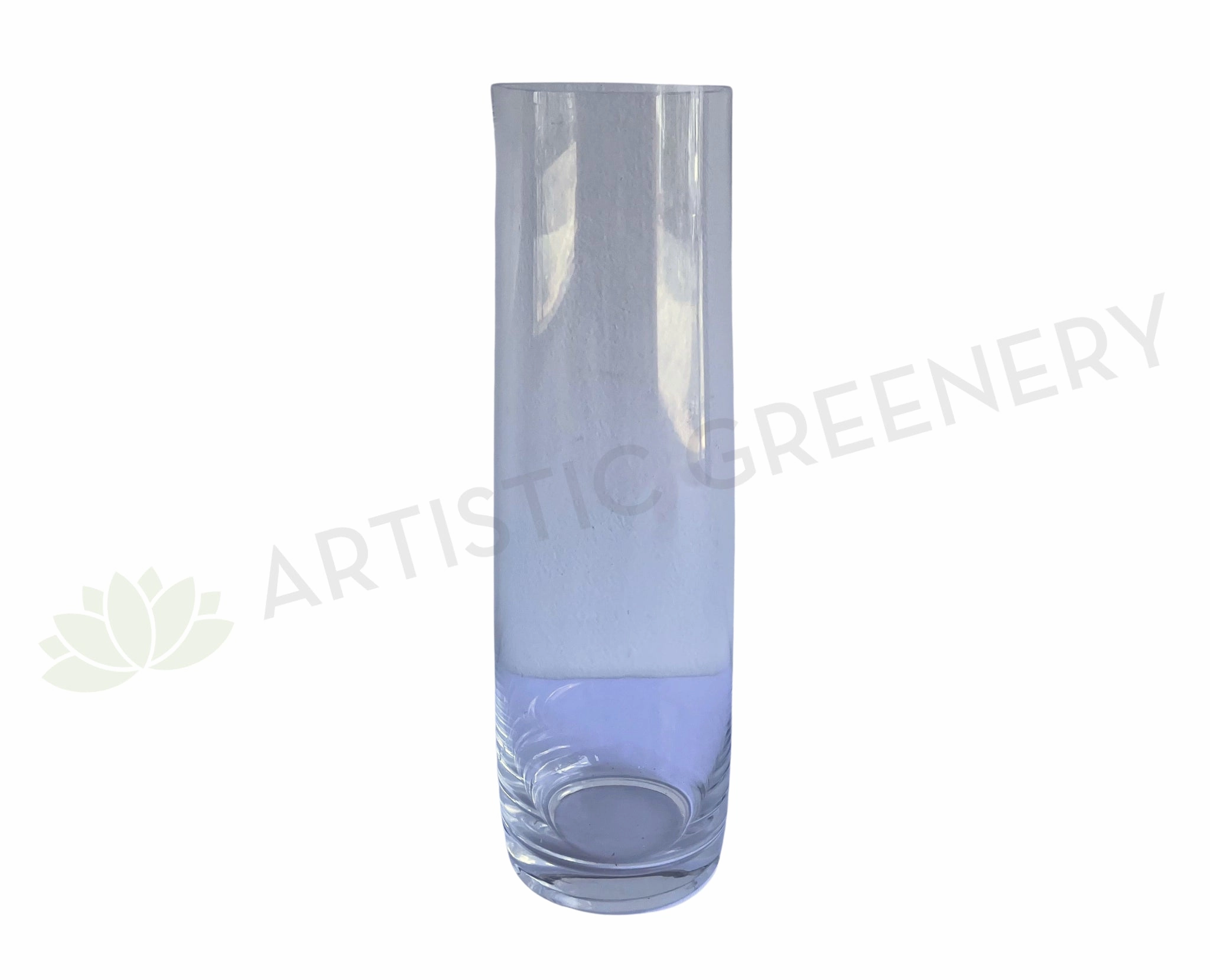 Cylinder Shaped Clear Glass Vase 29cm Tall (Code: G-CC29-8) outdoor greenery  
