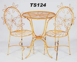 DAISY TABLE WITH 2 CHAIRS decorative plants  