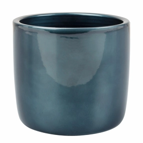 Dark Blue Indoor Ceramic Cover Pot Brilliant Petrol (900) tall green plant  