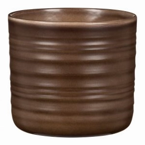 Dark Brown Ceramic Cover Pot Dark Oak (850) tall green plant  