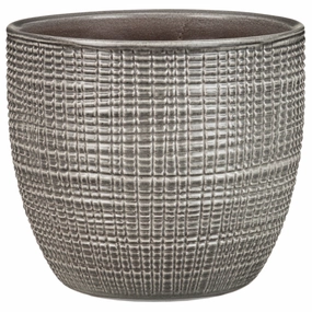 Dark Grey Indoor Ceramic Cover Pot Pimenta  (866) tall green plant  