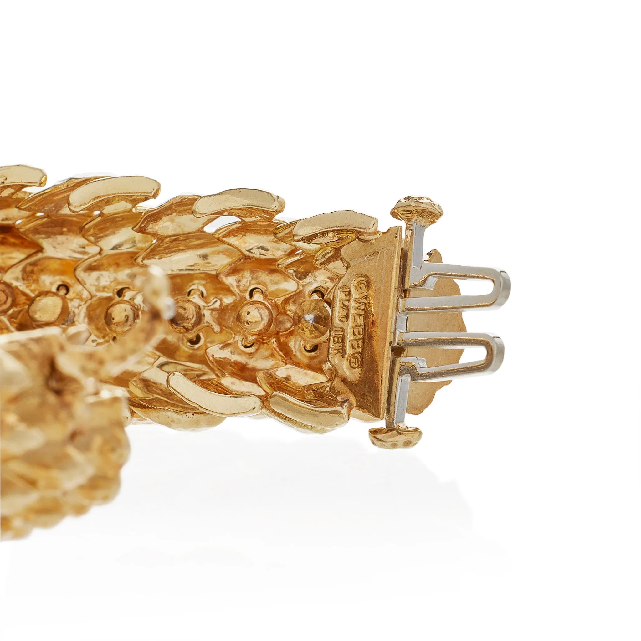 David Webb New York Unique Crosshatch Diamond Bracelet